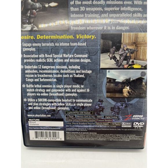 SOCOM: U.S. Navy SEALs Greatest Hits (Sony PlayStation 2, 2003) PS2 Tested - Picture 5 of 9